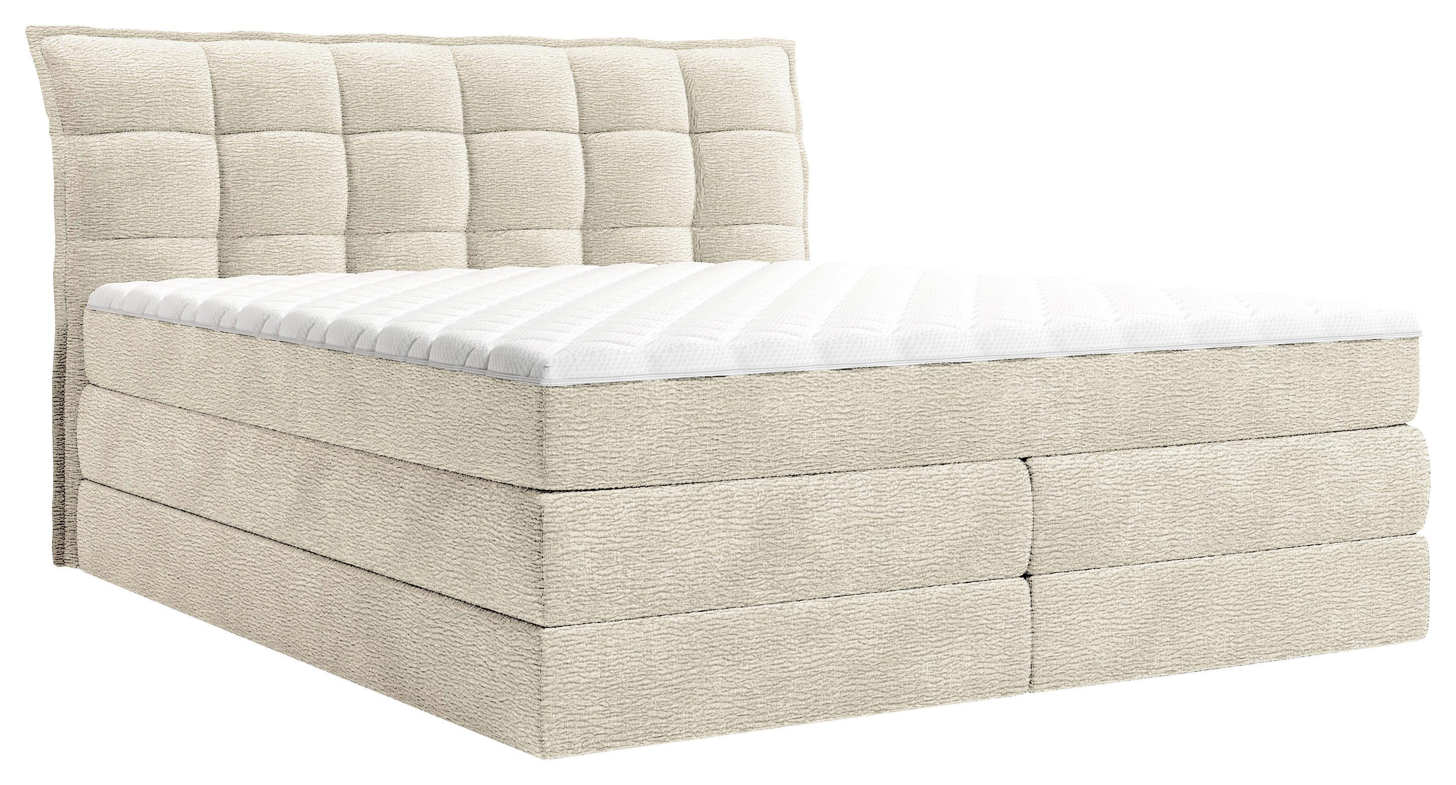 Wohnli Möbelsuche - Boxspringbett Aureno Beige ca. 140x200cm H2/H3