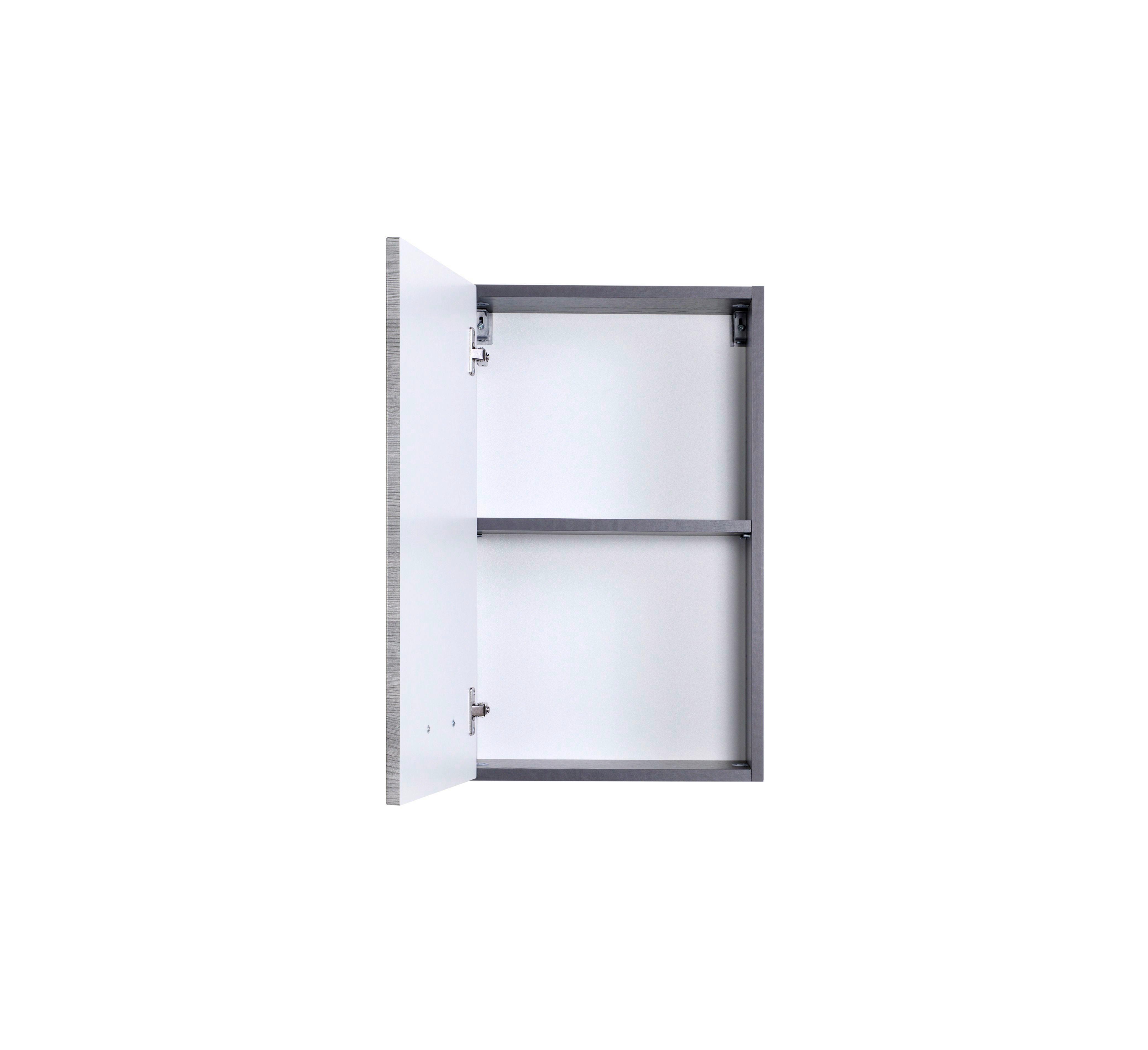 Oberschrank Florida in Grau Metall Xora Möbel > Schränke > Badezimmerschränke > Bad-Hängeschränke Grau