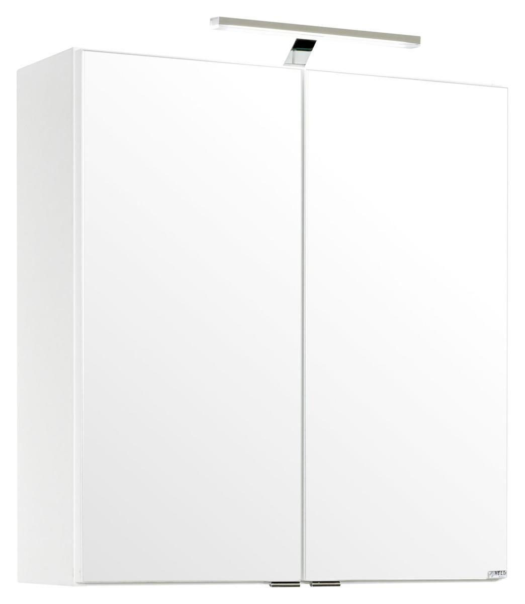 Wohnli Möbelsuche - Spiegelschrank Siena mit LED ca. 60x65x20 cm 2-türig Weiß