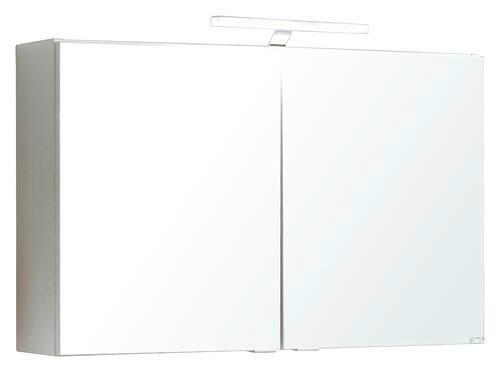 Wohnli Möbelsuche - Spiegelschrank Siena mit LED ca. 80x65x20cm 2-türig Weiß