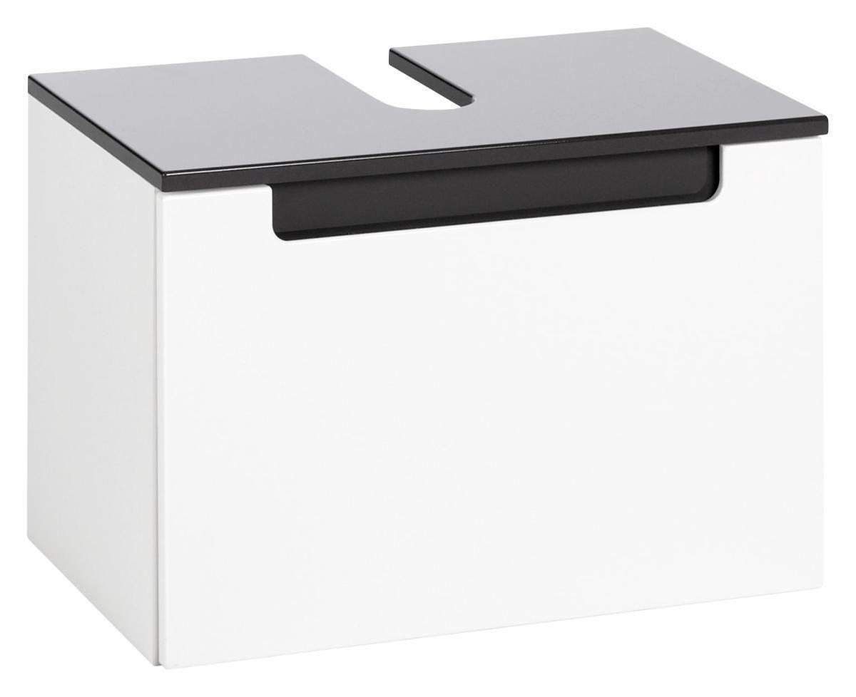 Wohnli Möbelsuche - Waschbeckenunterschrank in Anthrazit/Weiss 'Siena'