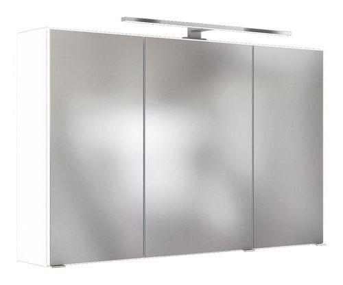 03070100-09-F01 Wohnli Möbelsuche - Spiegelschrank Pienza mit LED 3-türig ca. 100x64 cm Weiß