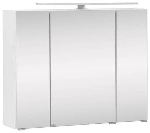 Wohnli Möbelsuche - Spiegelschrank Stockholm mit LED 3-türig ca. 80x64 cm Weiß