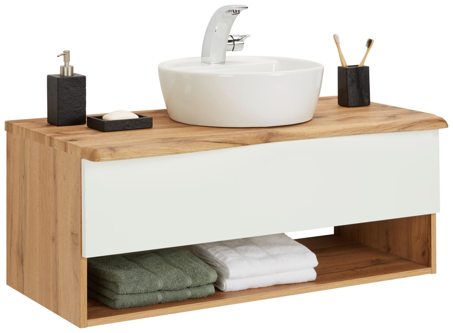 wohnli-moebel-suche-000307016102 Wohnli Möbelsuche - Waschtischkombi in Eiche/Weiß