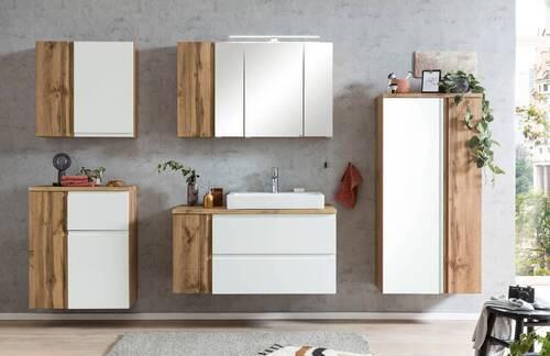Midischrank Varese ca. 65x130 cm Weiß/Eiche Holzwerkstoff Held Möbel > Schränke Weiß