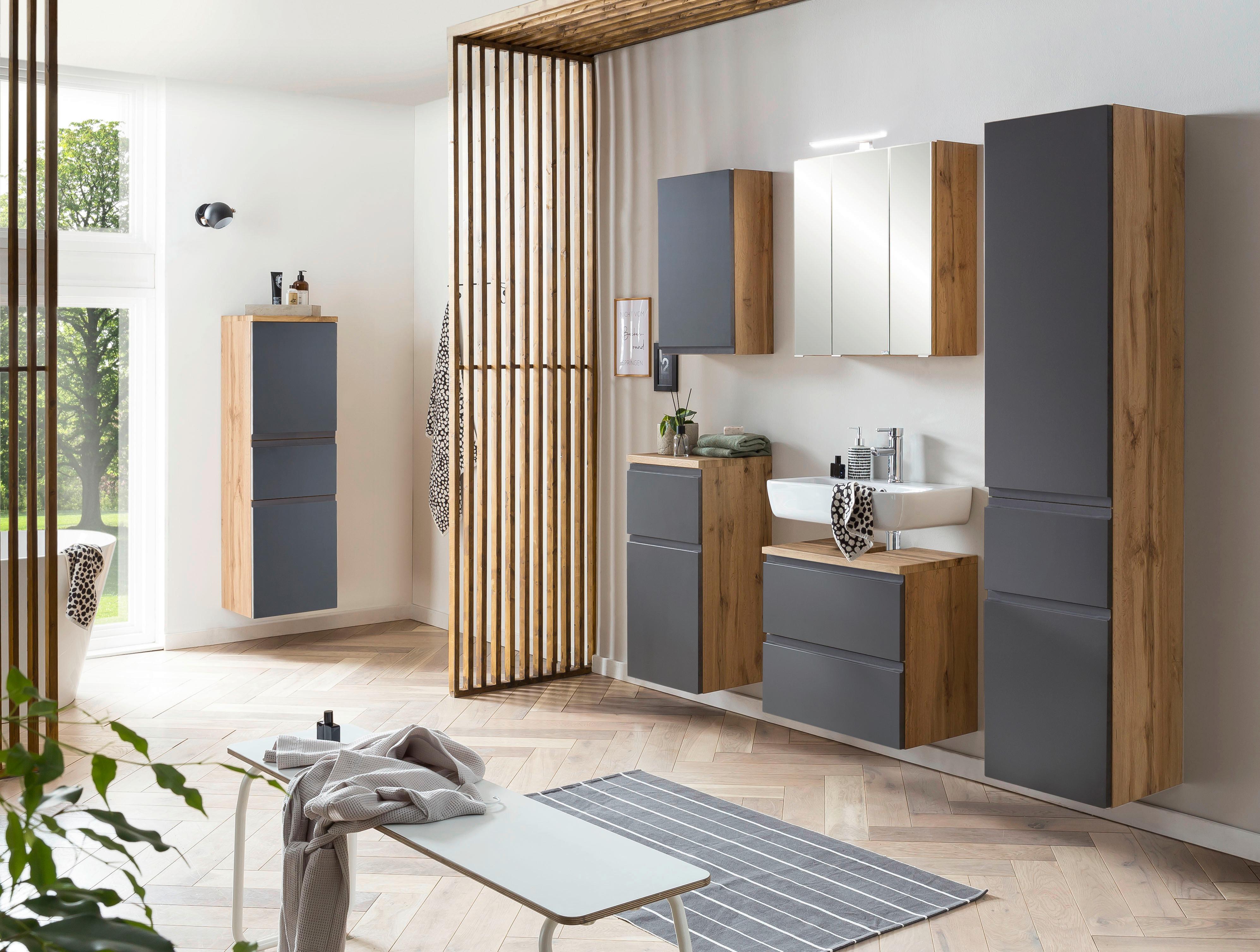 Midischrank Varese ca. 40x130 cm Grau/Eiche Holzwerkstoff Held Möbel > Schränke Grau