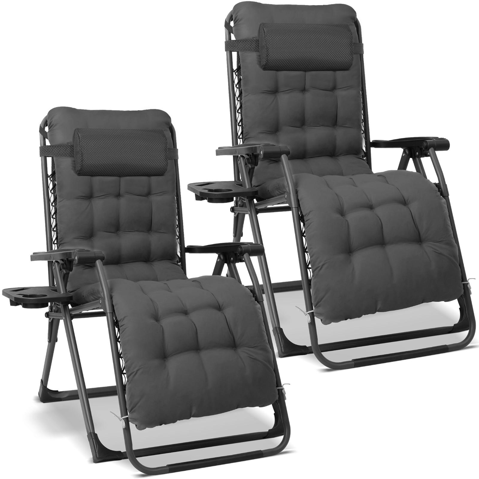 Wohnli Möbelsuche - Garten-Relaxsessel Schwarz/Grau