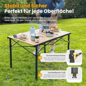 wohnli-moebel-suche-000316010047-1 Campingtisch Anthrazit/Braun ca.118x70x70cm Metall Modante Garten & Outdoor > Gartenmöbel > Gartentische Anthrazit