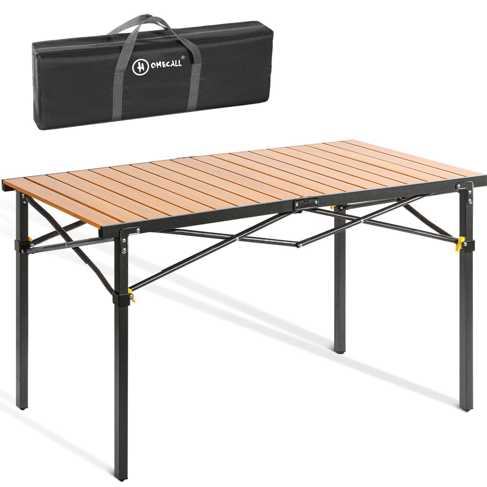 Wohnli Möbelsuche - Campingtisch Anthrazit/Braun ca.118x70x70cm