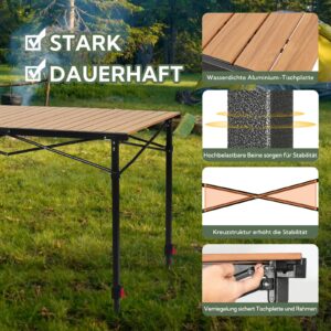 wohnli-moebel-suche-000316010048-1 Campingtisch Schwarz/Birnbaumfarben Metall Modante Garten & Outdoor > Gartenmöbel > Gartentische Schwarz