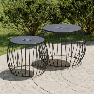 Wohnli Möbelsuche - Garten-Beistelltischset Ava Schwarz