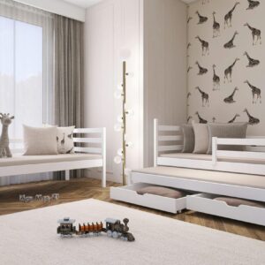 Etagenbett Mila Weiß ca. 90x200cm Holz Mömax Möbel > Betten > Hoch- und Etagenbetten Weiß