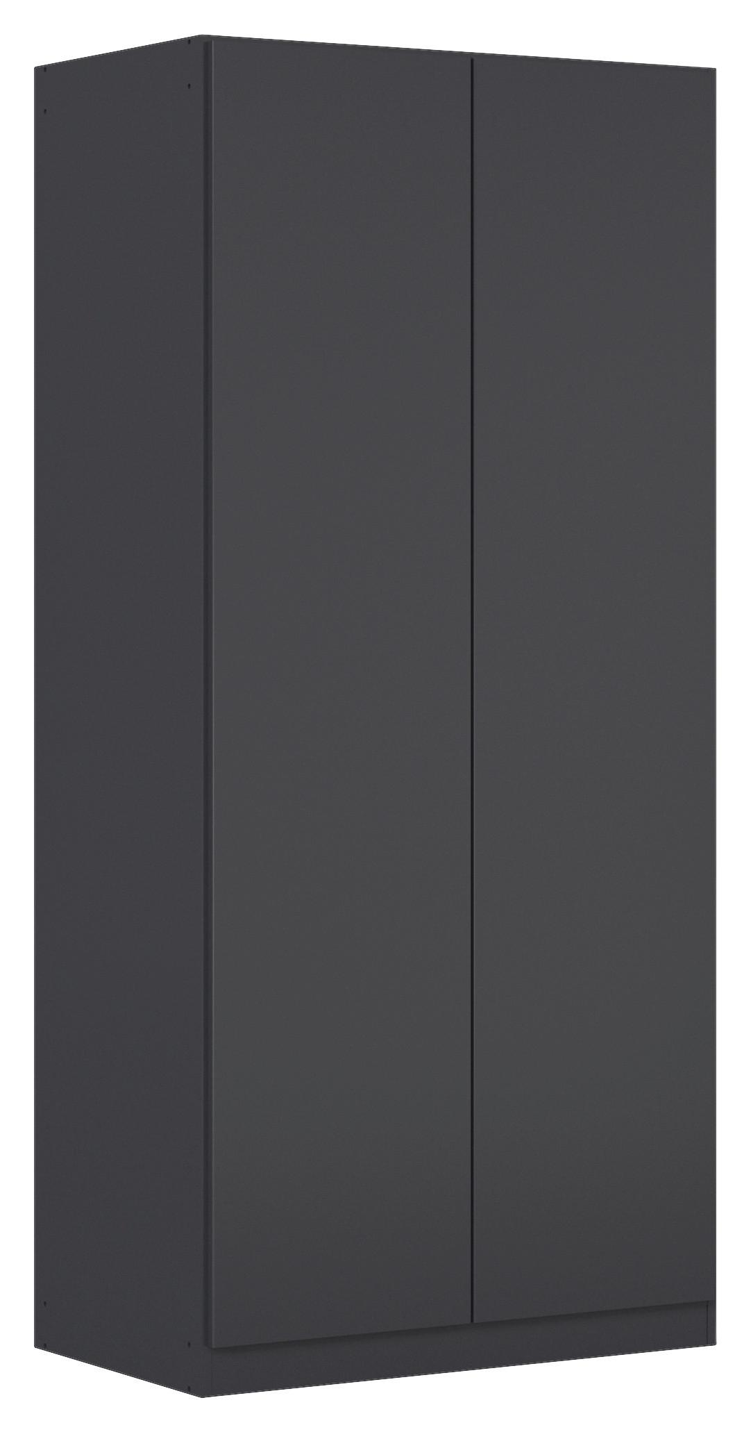 wohnli-moebel-suche-000380001103 Wohnli Möbelsuche - Drehtürenschrank COSTA ca.91x197x54cm Grau Metallic