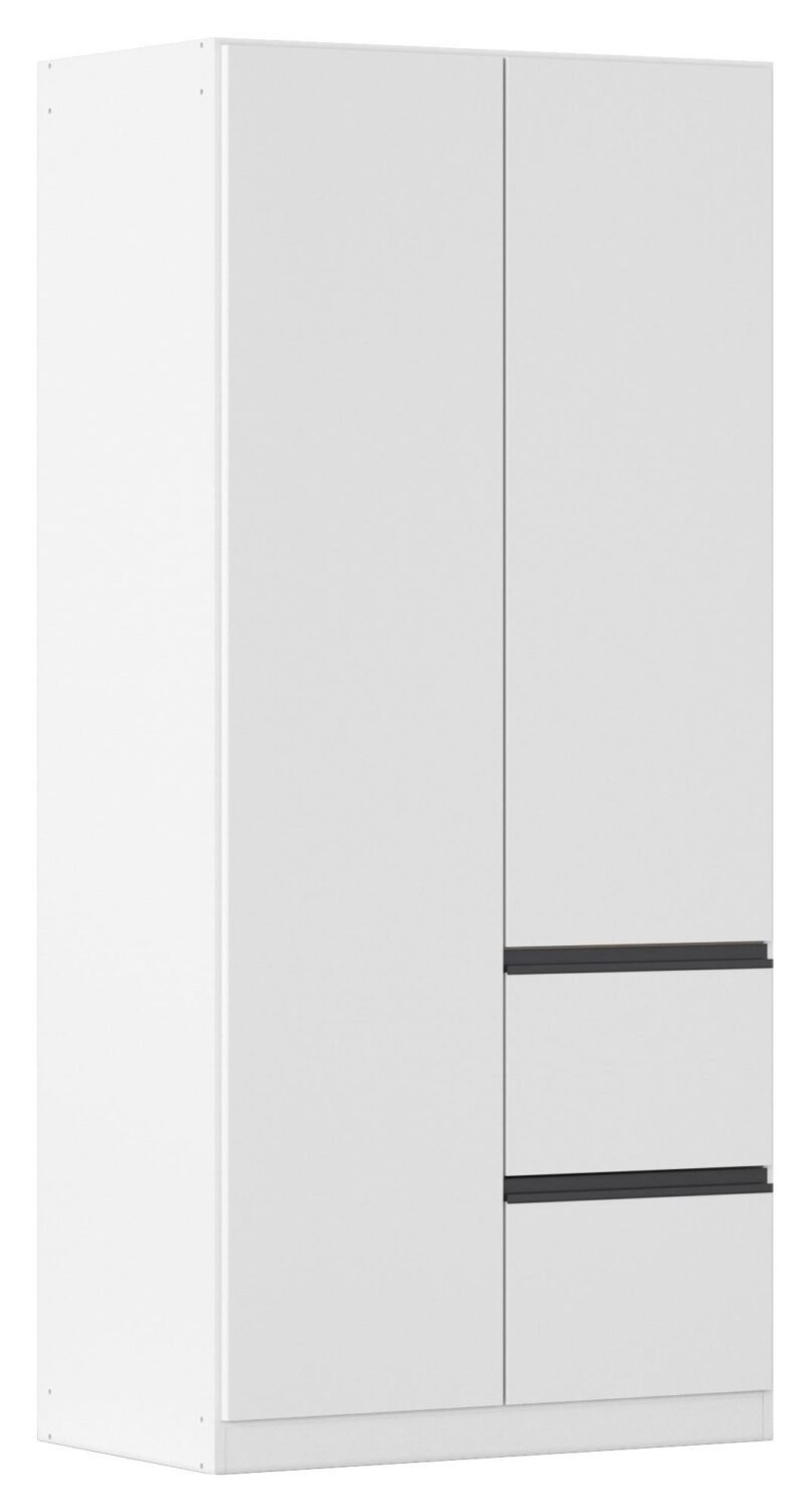 Wohnli Möbelsuche - Drehtürenschrank COSTA ca.91x197x54cm Grau Metallic