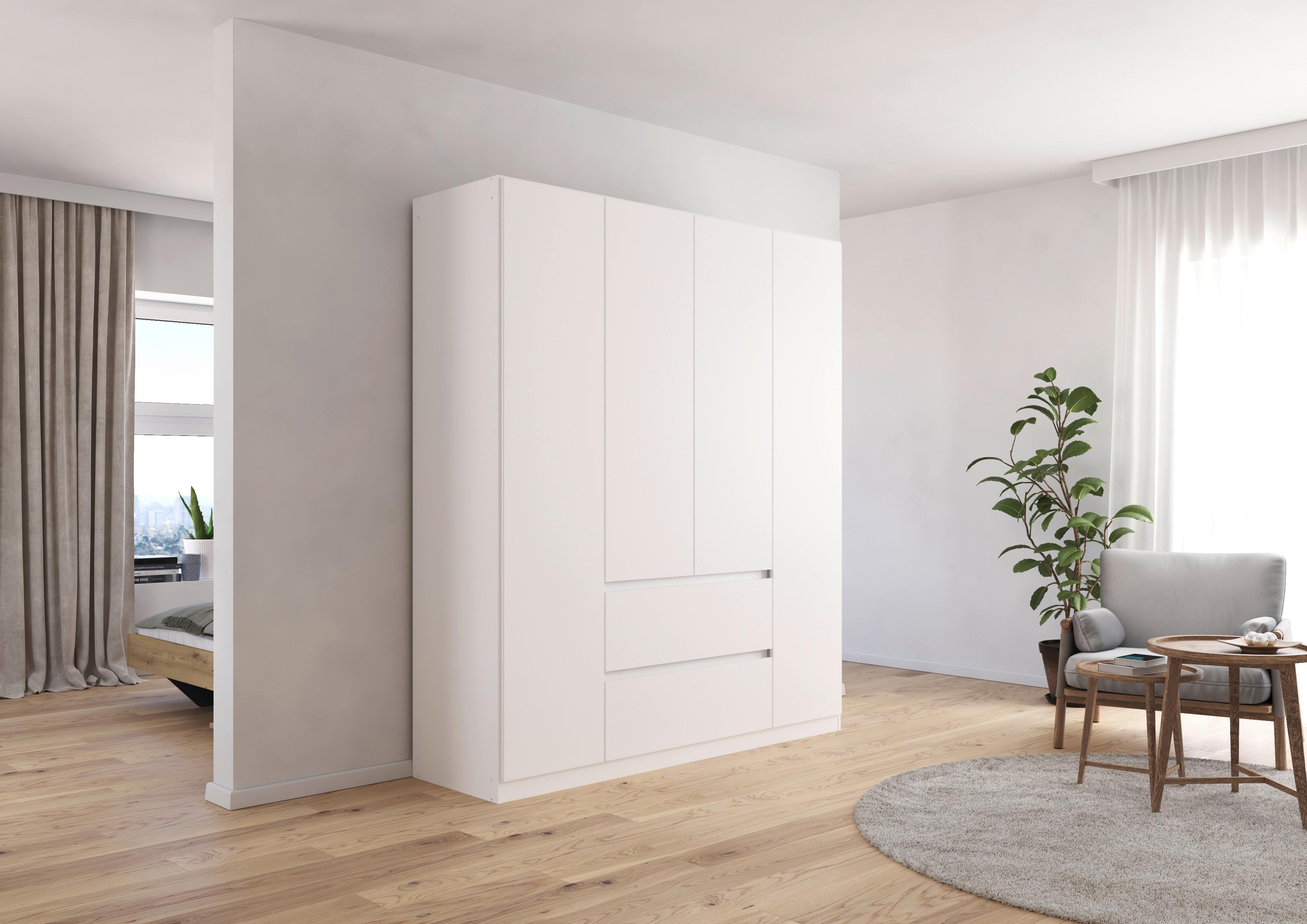Drehtürenschrank Mainz Weiß Holzwerkstoff Rauch Möbel Möbel > Schränke > Kleiderschränke > Drehtürenschränke Weiß