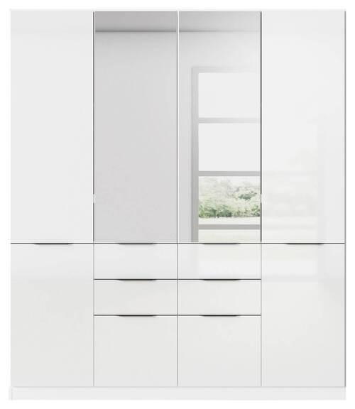 Drehtürenschrank Max in Weiß ca. 181x210x54cm Kunststoff Mömax Möbel > Schränke > Kleiderschränke > Drehtürenschränke Weiß