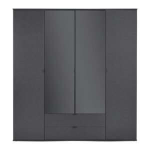 Drehtürenschrank Avila Grau Metall Mömax Möbel > Schränke > Kleiderschränke > Drehtürenschränke Grau