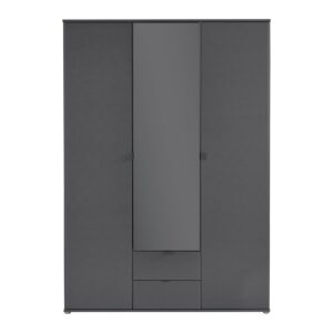 Drehtürenschrank Avila Grau Metall Mömax Möbel > Schränke > Kleiderschränke > Drehtürenschränke Grau