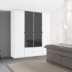 wohnli-moebel-suche-000380053603-1 Drehtürenschrank Avila Weiß Metall Mömax Möbel > Schränke > Kleiderschränke > Drehtürenschränke Weiß