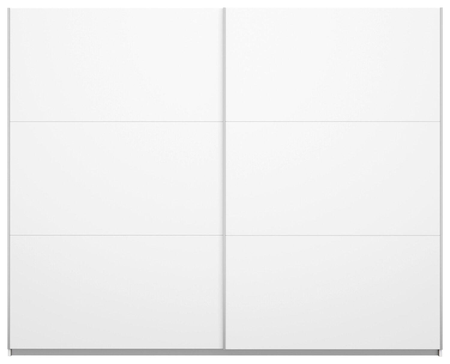 Schwebetürenschrank Oslo in Weiß ca. 261x210x59cm Metall Mömax Möbel > Schränke > Kleiderschränke > Schwebetürenschränke Weiß