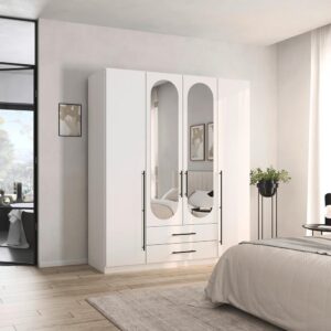 Drehtürenschrank Velora Weiß Holzwerkstoff Mömax Möbel > Schränke > Kleiderschränke > Drehtürenschränke Weiß