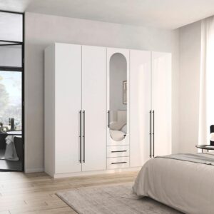 Drehtürenschrank Velora Weiß Holzwerkstoff Mömax Möbel > Schränke > Kleiderschränke > Drehtürenschränke Weiß