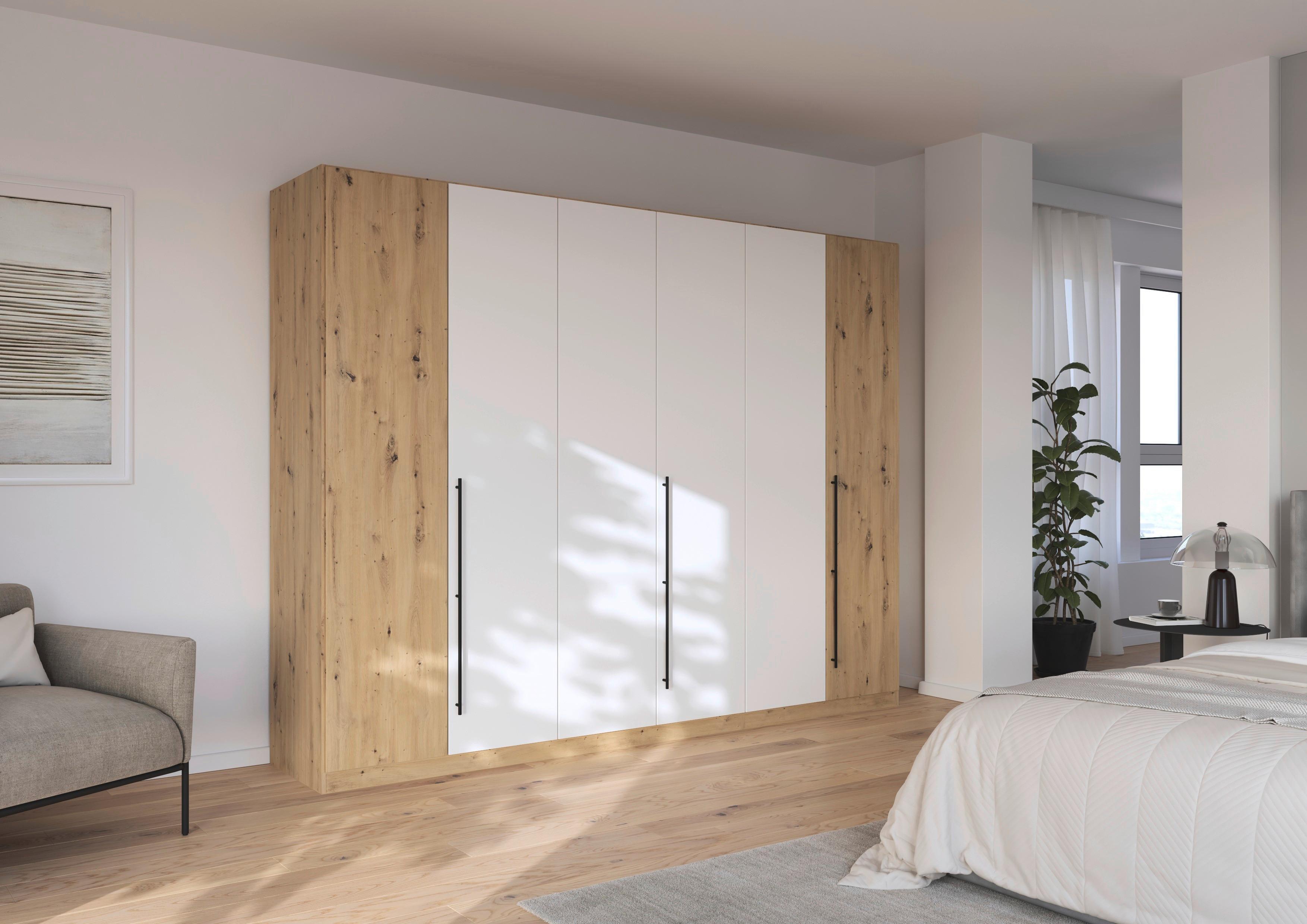 Kleiderschrank Safari Weiß/Eiche Artisan Holzwerkstoff Based Möbel > Schränke > Kleiderschränke Weiß