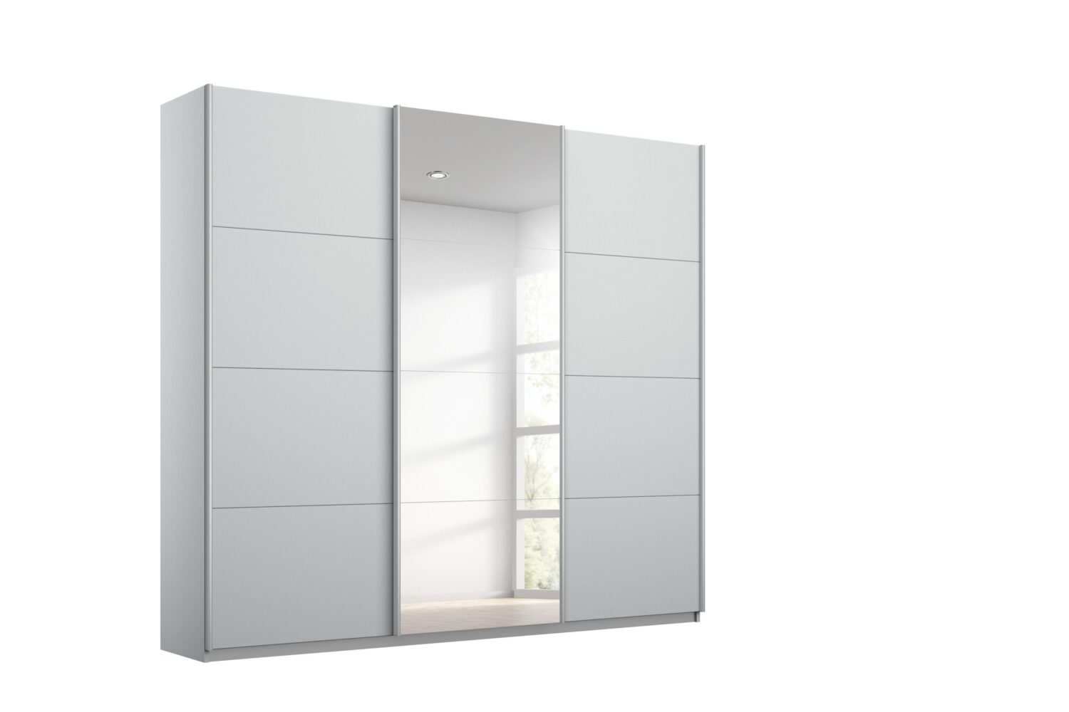 Wohnli Möbelsuche - Schwebetürenschrank in Grau ca. 271x210x62cm