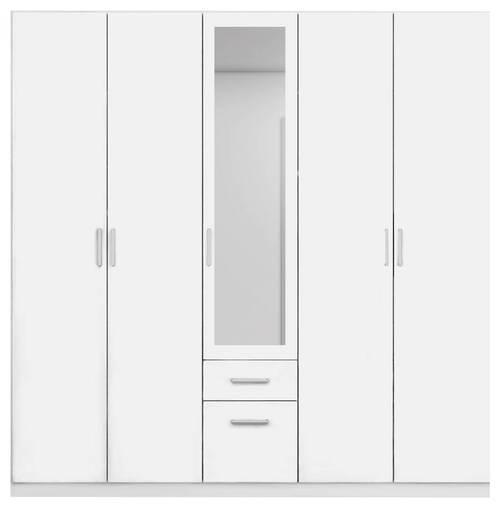 Drehtürenschrank Bingen Weiß Holzwerkstoff Rauch Möbel Möbel > Schränke > Kleiderschränke > Drehtürenschränke Weiß