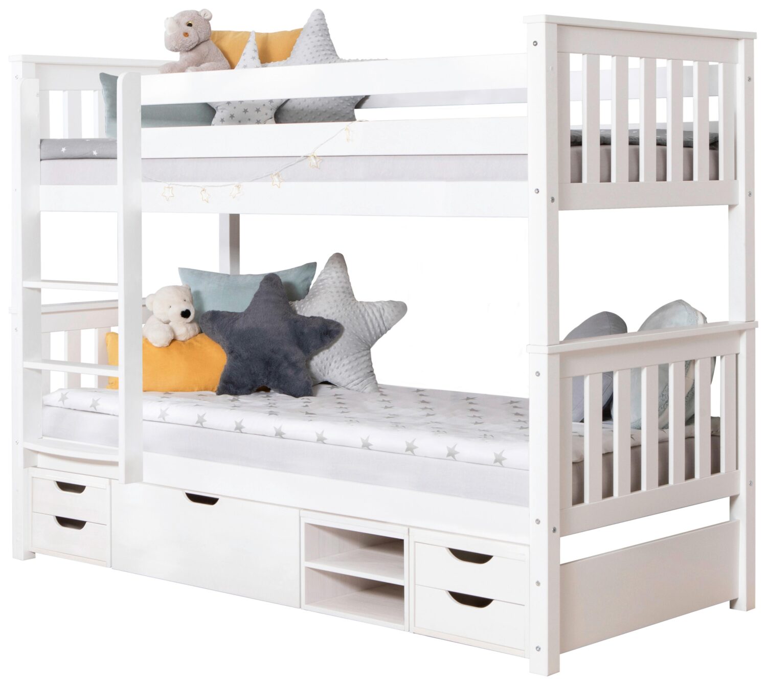 Wohnli Möbelsuche - Etagenbett Holz Sammy ca. 90x200 cm Weiß