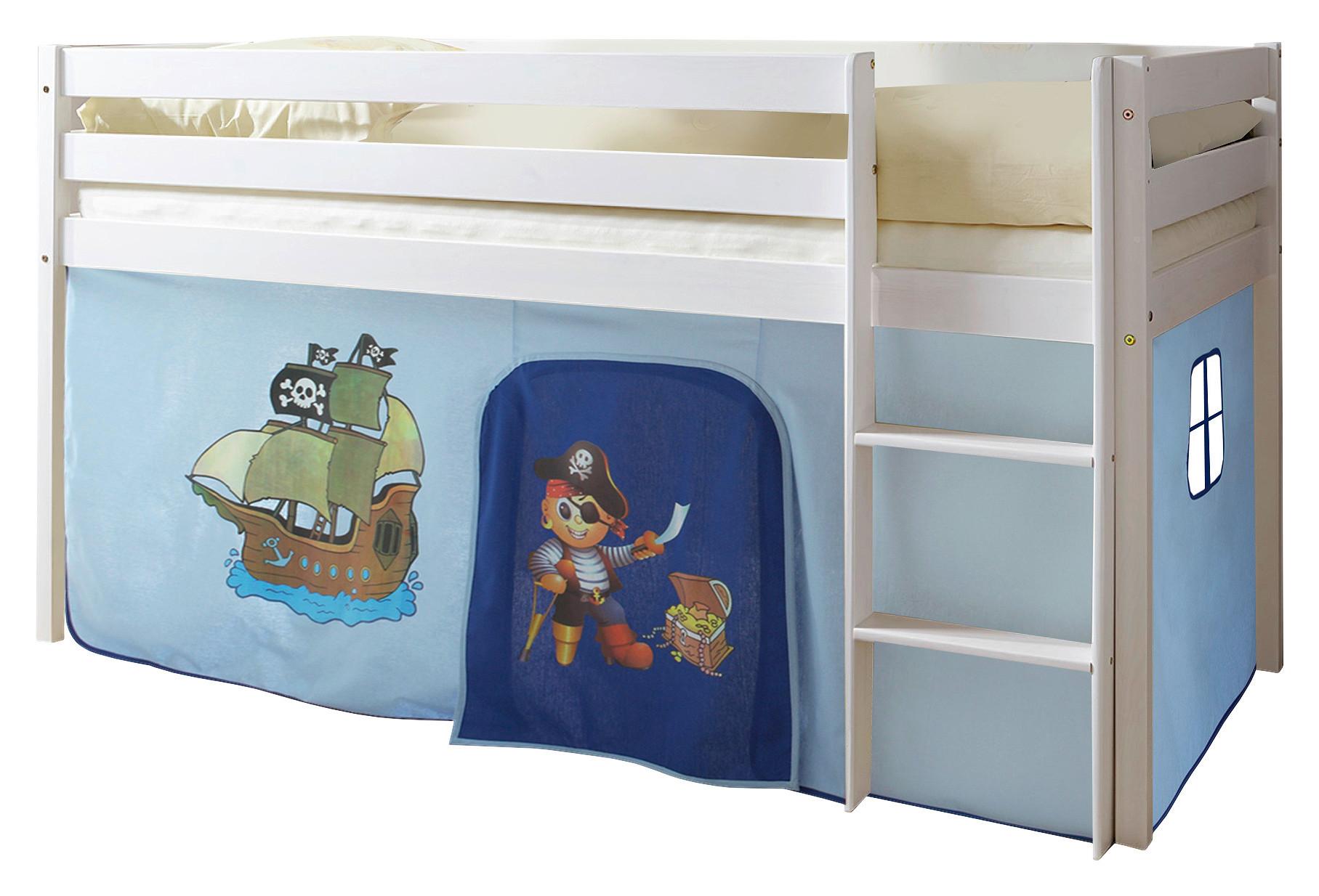 Wohnli Möbelsuche - Spielbett Holz Malte ca. 90x200 cm Blau/Weiß