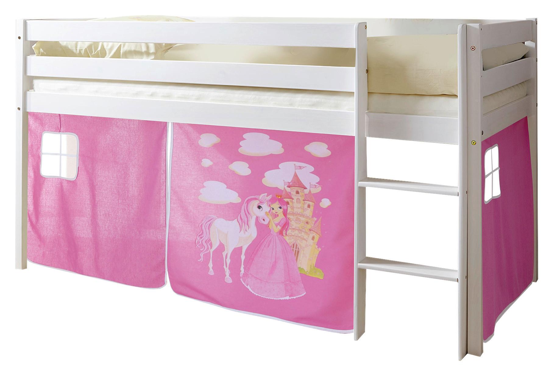 wohnli-moebel-suche-000406003620 Wohnli Möbelsuche - Spielbett Holz Malte ca. 90x200 cm Rosa/Weiß