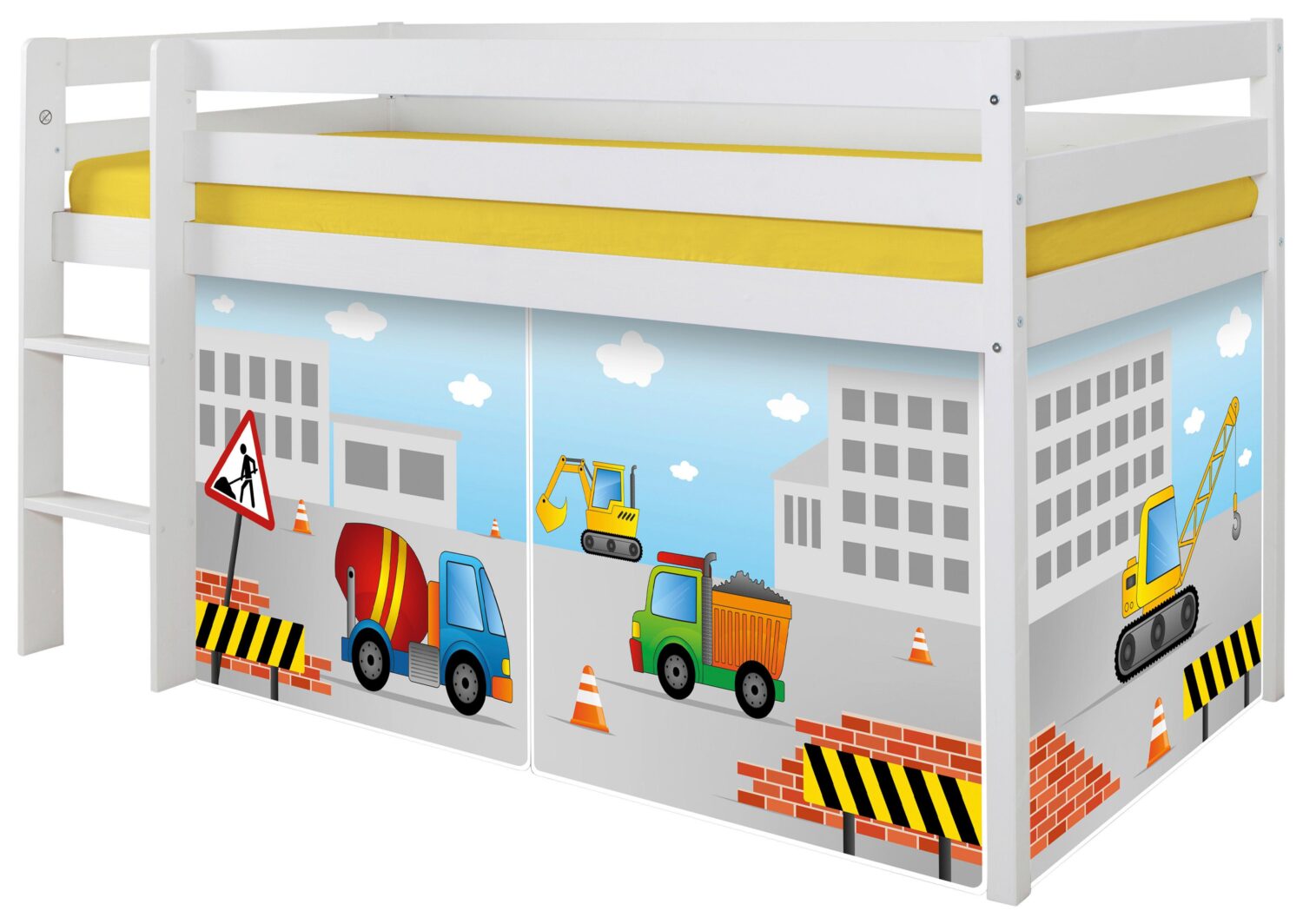 wohnli-moebel-suche-000406003625 Wohnli Möbelsuche - Hochbett Holz Malte ca. 90x200 cm Weiß Baustelle