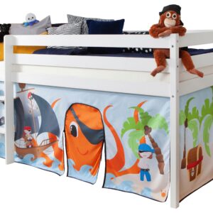 wohnli-moebel-suche-000406003626 Wohnli Möbelsuche - Hochbett Holz Malte ca. 90x200 cm Weiß Pirat