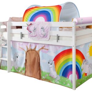 wohnli-moebel-suche-000406003633 Wohnli Möbelsuche - Hochbett Holz Malte ca. 90x200 cm Weiß Einhorn