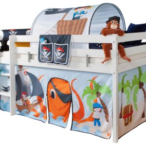 wohnli-moebel-suche-000406003635 Wohnli Möbelsuche - Hochbett Holz Malte ca. 90x200 cm Weiß Pirat