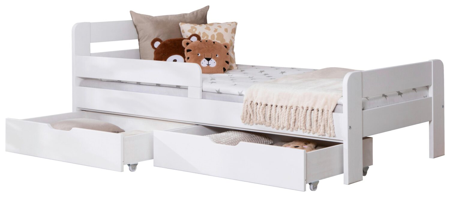 Wohnli Möbelsuche - Bett Bennet mit Schubkasten ca. 90x200 cm Weiß