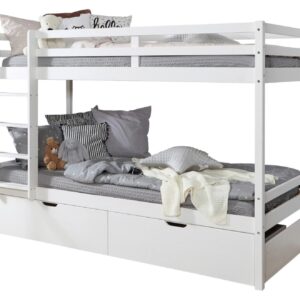 wohnli-moebel-suche-000406010805 Wohnli Möbelsuche - Etagenbett Finn mit 2 Schubkästen ca. 90x200 cm Weiß