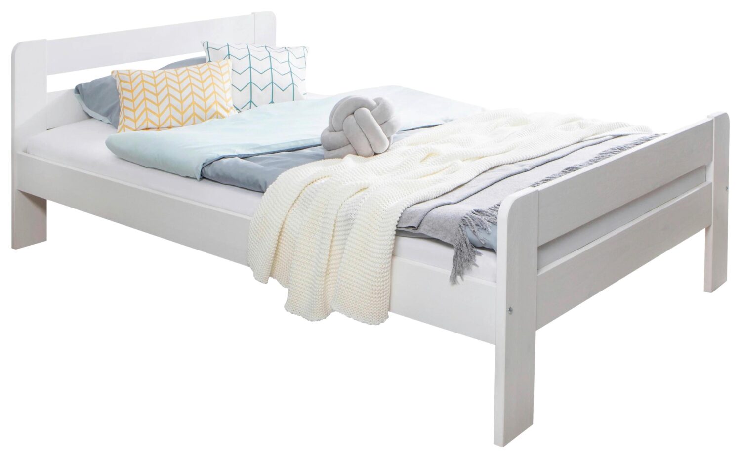 Wohnli Möbelsuche - Bett Bert Holz ca. 120x200 cm Weiß