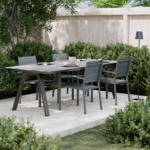Wohnli Möbelsuche - Gartentisch Bergen Anthrazit/Schwarz