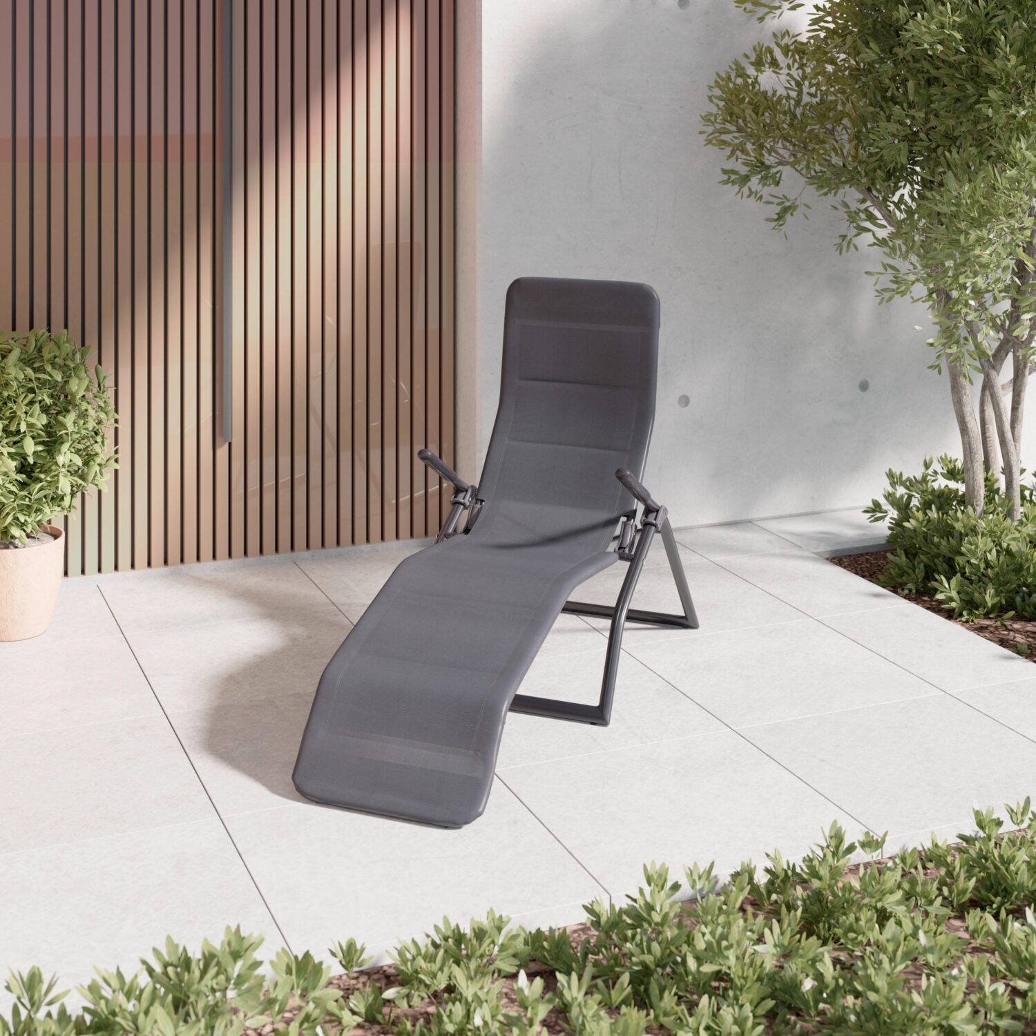 Wohnli Möbelsuche - Gartenliege Easy Anthrazit