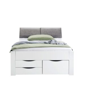 Stauraumbett in Weiß ca. 140x200cm Holzwerkstoff Mömax Möbel > Betten Weiß