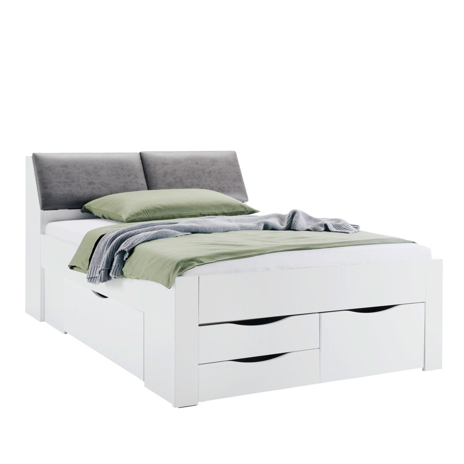 Wohnli Möbelsuche - Stauraumbett in Weiß ca. 140x200cm