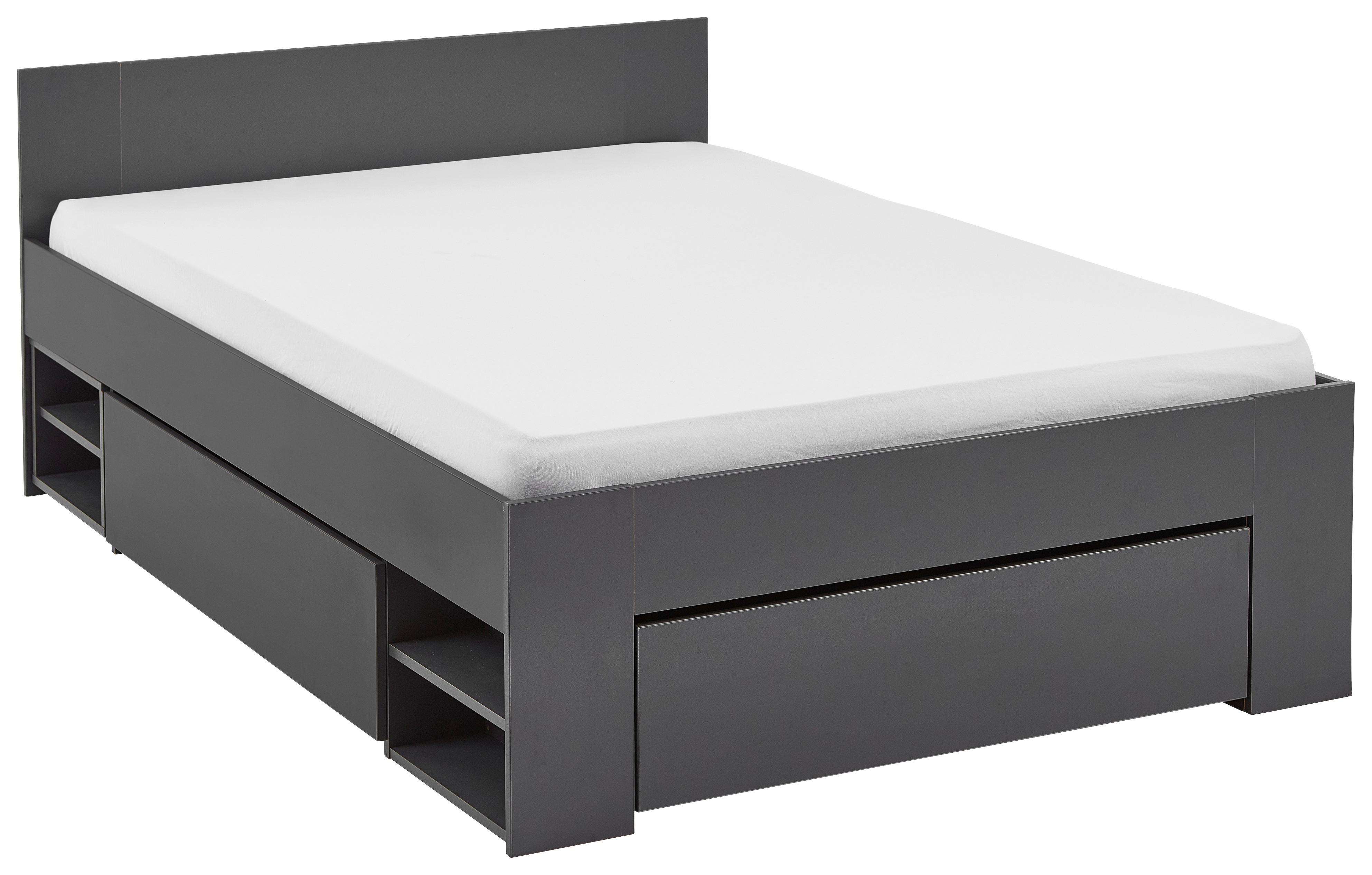 Wohnli Möbelsuche - Bett Azurro 2-140 Anthrazit