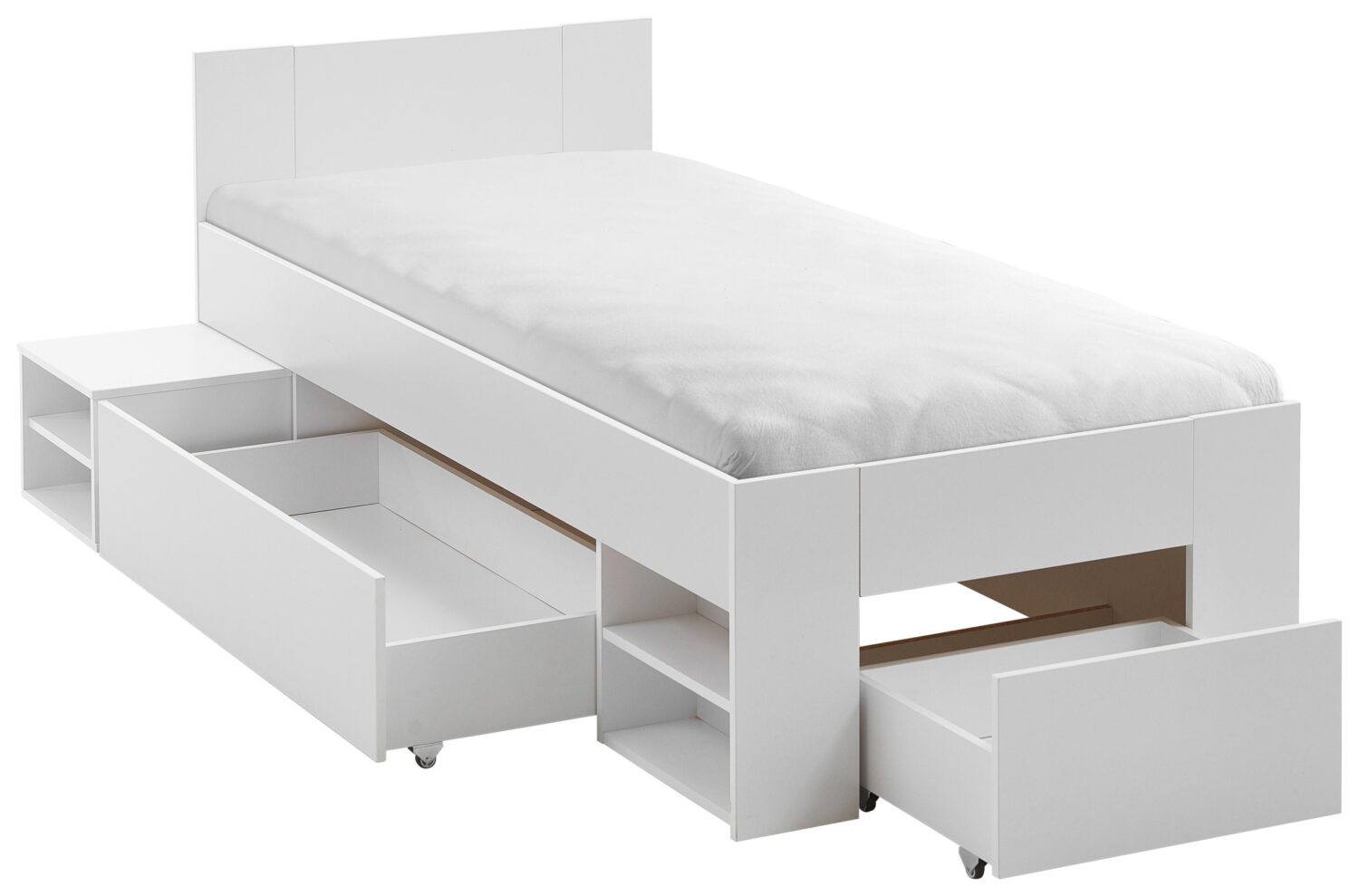 Bett Azurro 2-90 Weiß Holzwerkstoff Mömax Möbel > Betten Weiß