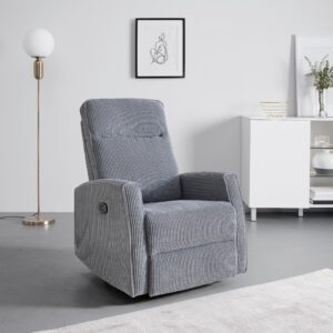 Relaxsessel Melinda Dunkelgrau Cord Holz, Metall, Kunststoff, Textil Mömax Möbel > Sessel > Relaxsessel Grau