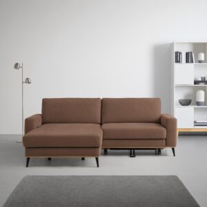 Wohnlandschaft Romeo Braun Textil Zandiara Möbel > Sofas & Couches > Wohnlandschaften > Ecksofas > Kleine Ecksofas Braun