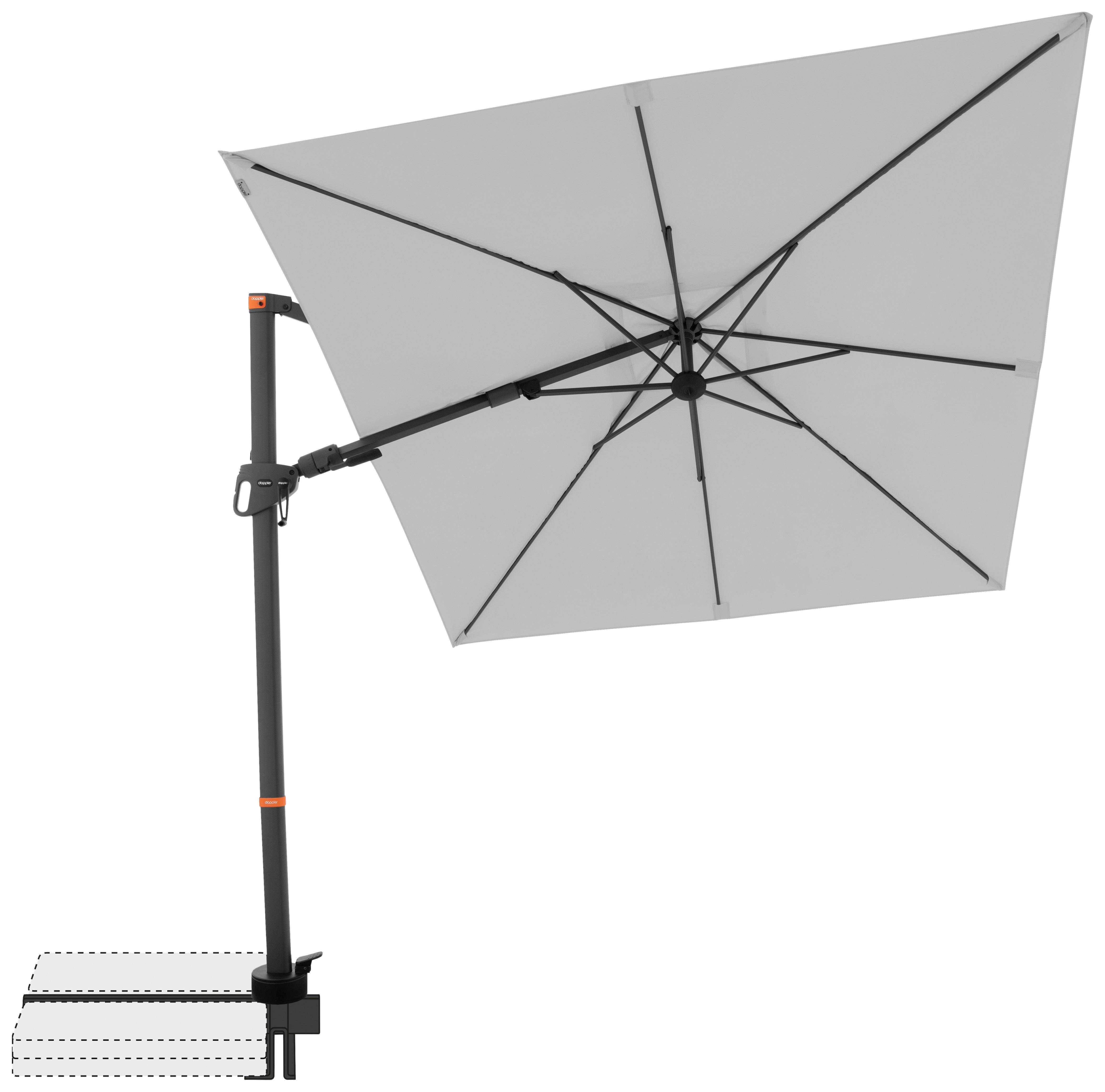 Wohnli Möbelsuche - Ampelschirm Myzone Hellgrau ca. 210x210cm
