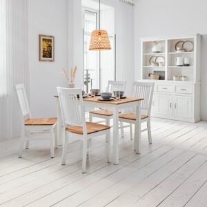 wohnli-moebel-suche-000474000601-1 Esstisch Antalia Naturfarben /Weiß Echtholz Holz Bessagi Home Möbel > Tische > Esstische > Esstische Holz Braun