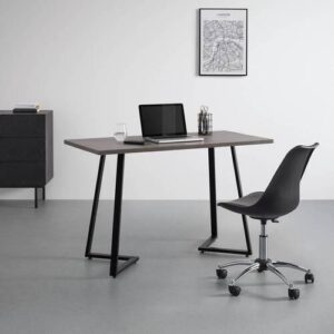 Schreibtisch Carolina Walnussfarben MDF ca.120x60 cm Metall Bessagi Home Möbel > Tische > Schreibtische > Schreibtische Braun